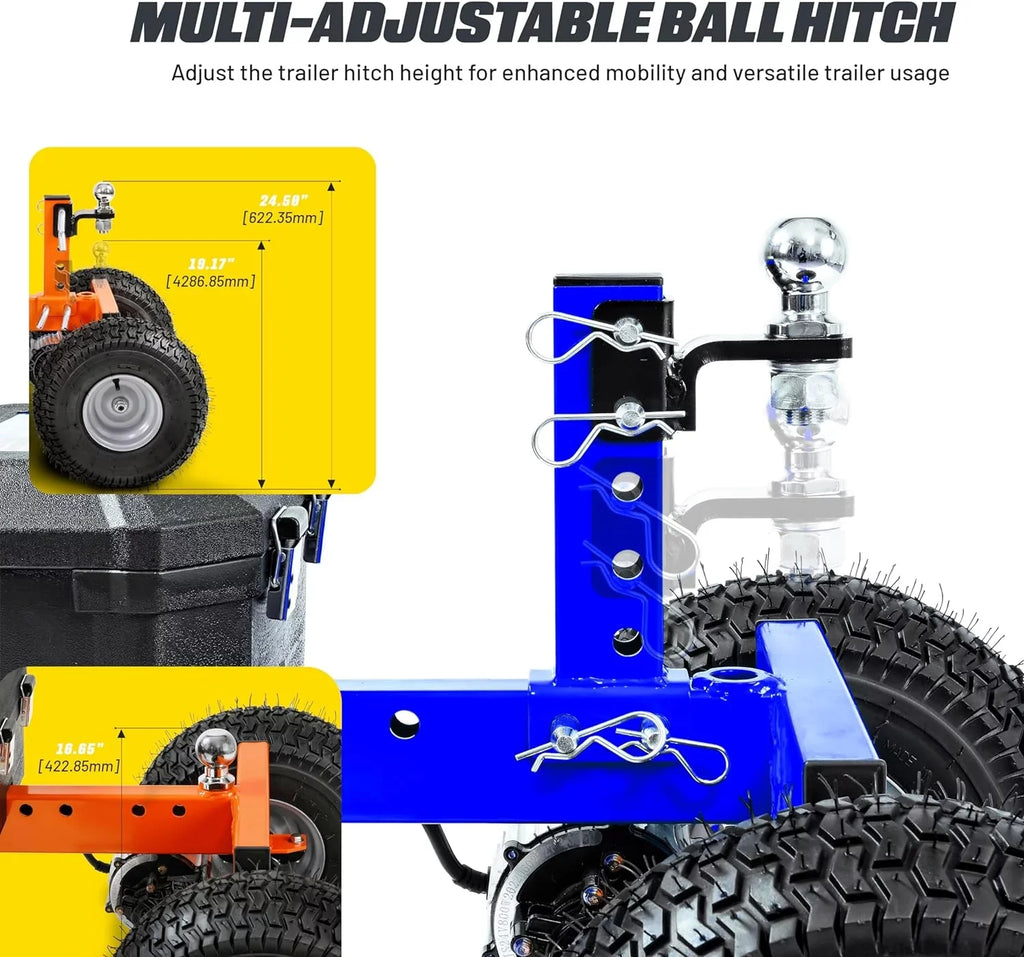 Goodyear Advanced Electric Trailer Dolly – 3600LBSize Max Trailer Weight, 600LB Tongue Weight, DC 24V 800W 7Ah, Quiet Operation, RV/Boat/Utility/Jet Sizeki Mover with Commercial 2" Ball Hitch Mount