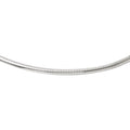 14K Ivory Gold 4mm Domed Omega Necklace