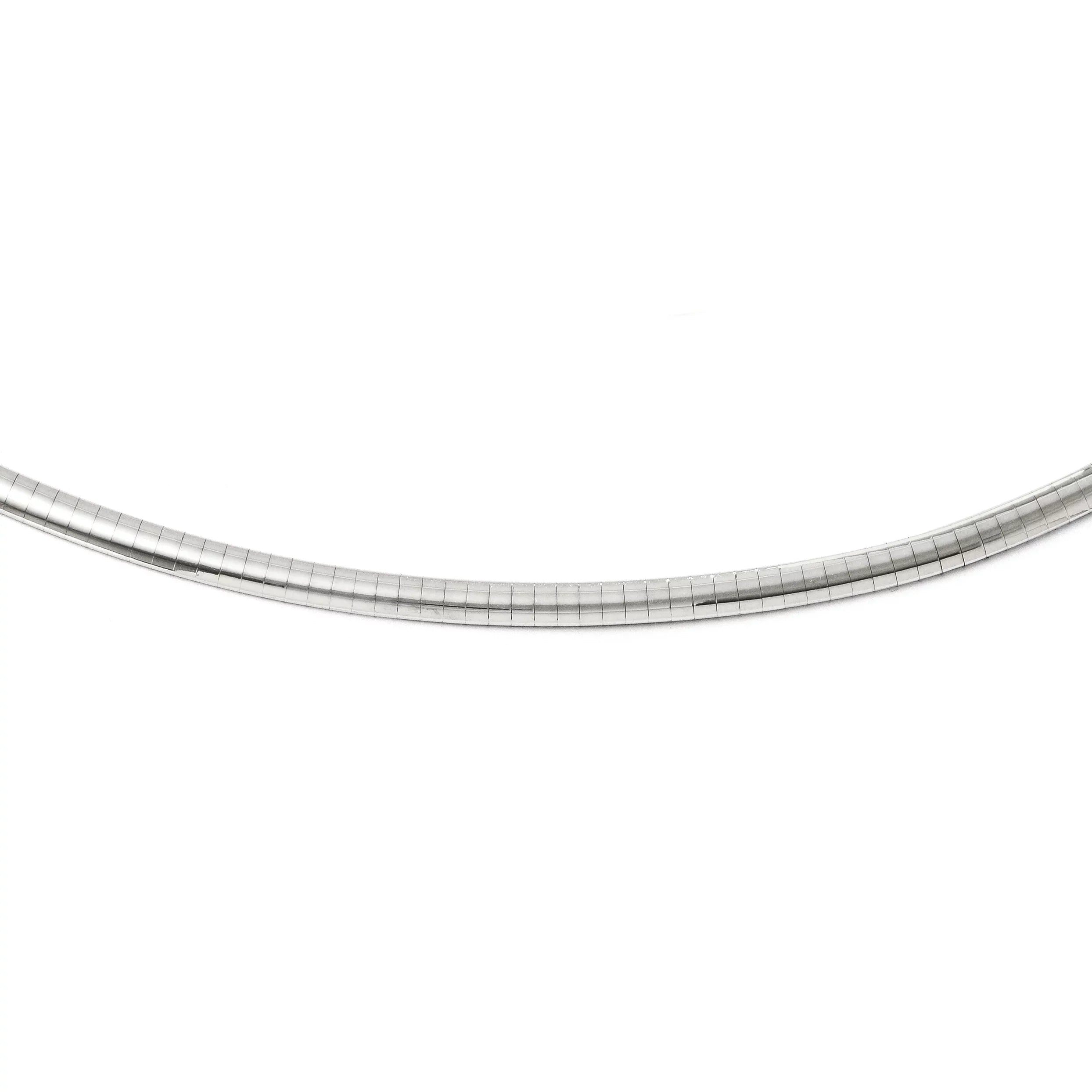 14K Ivory Gold 4mm Domed Omega Necklace