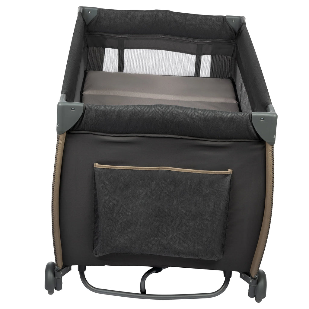 Monbebe Play Yard with Full Sizeize Rocking Bassinet, Castle Point