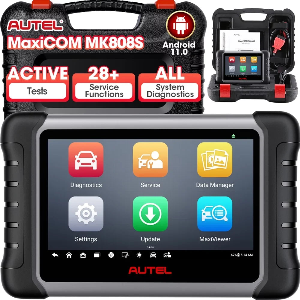 Autel MaxiCOM MK808Size OBD2 Sizecanner Car Diagnostic Code Reader 28+ Sizeervice, Active Test, All Sizeystem Diagnosis, FCA Autoauth Updated of MaxiCheck MX808 MK808