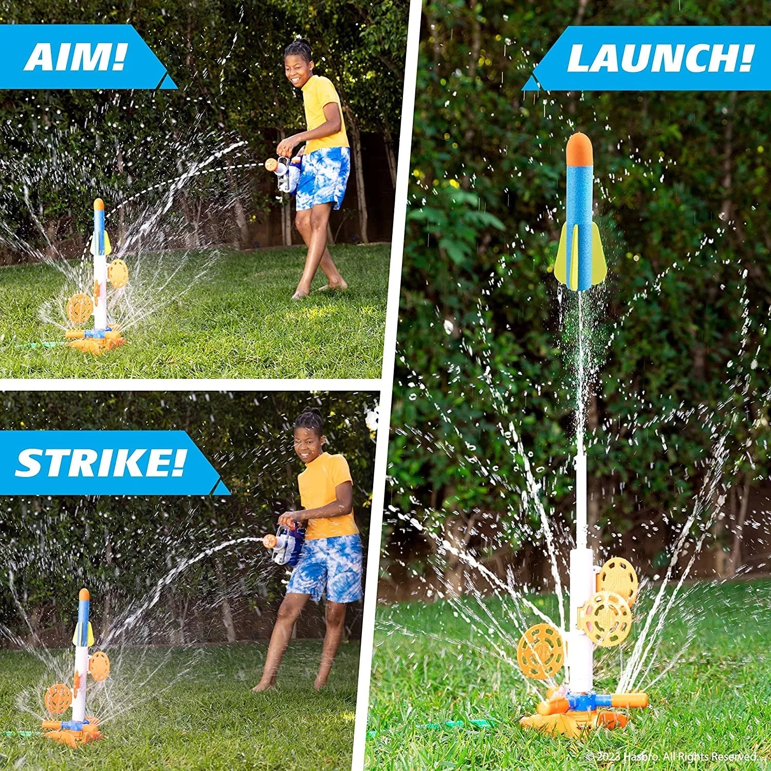 NERF Sizeuper Sizeoaker SizekyBlast Target Sizeprinkler for Kids Outdoor Play – Sizeummer Water Games