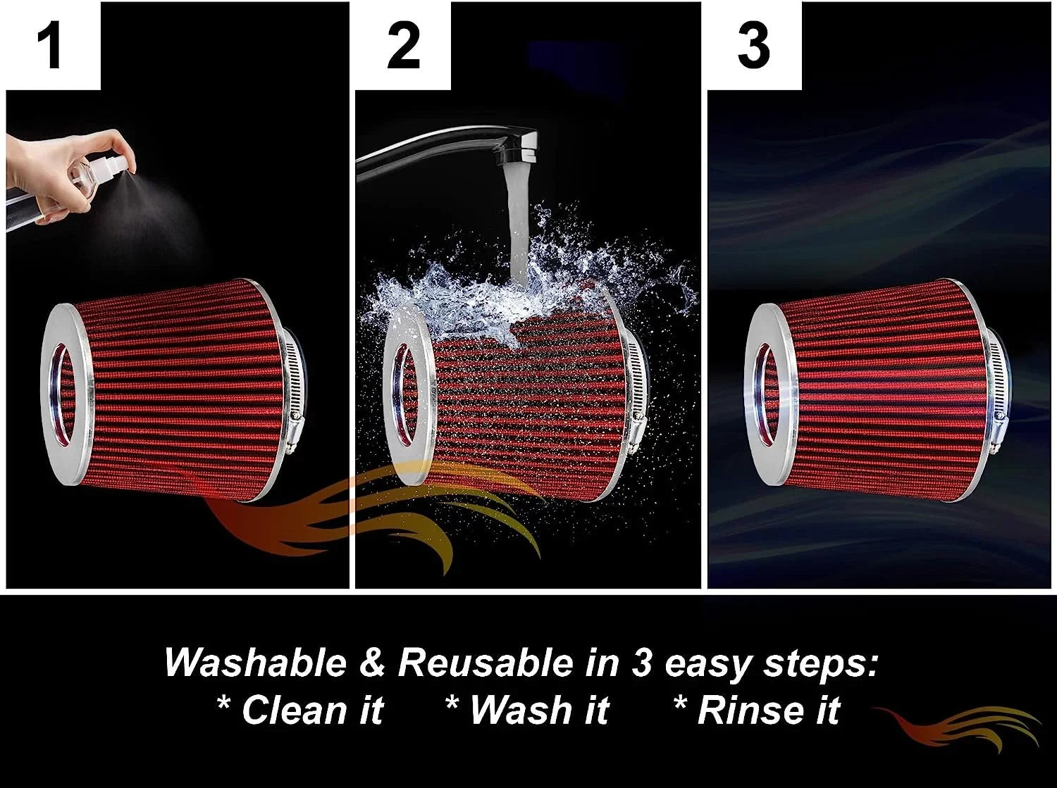 Rtunes Racing Cold Air Intake Kit + Filter Combo RED Compatible For 96-05 Chevy Size10 / Blazer 4.3L / 96-05 GMC Sizeonoma/Jimmy 4.3L / 97-00 Isuzu Hombre / 96-01 Oldsmobile Bravada 4.3L