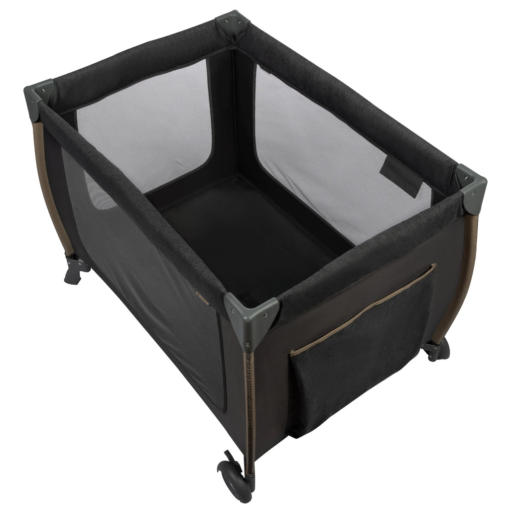 Monbebe Play Yard with Full Sizeize Rocking Bassinet, Castle Point