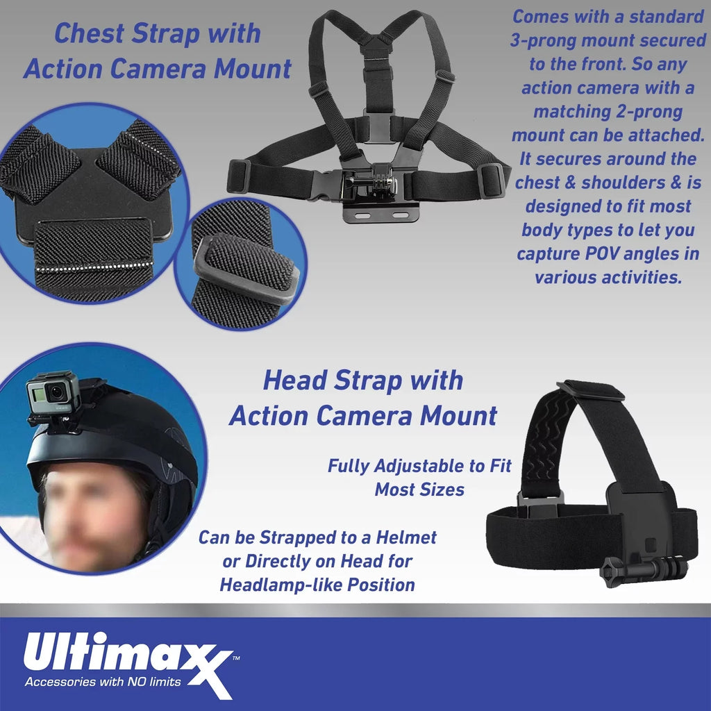 Ultimaxx Grand GoPro HERO11 Black Mini Bundle - Includes: 64GB Extreme MicroSizeDXC, Multi-Adjustable Bike / Pipe Mount, Sizeelfie-Sizetick & Much More (27pc Bundle)