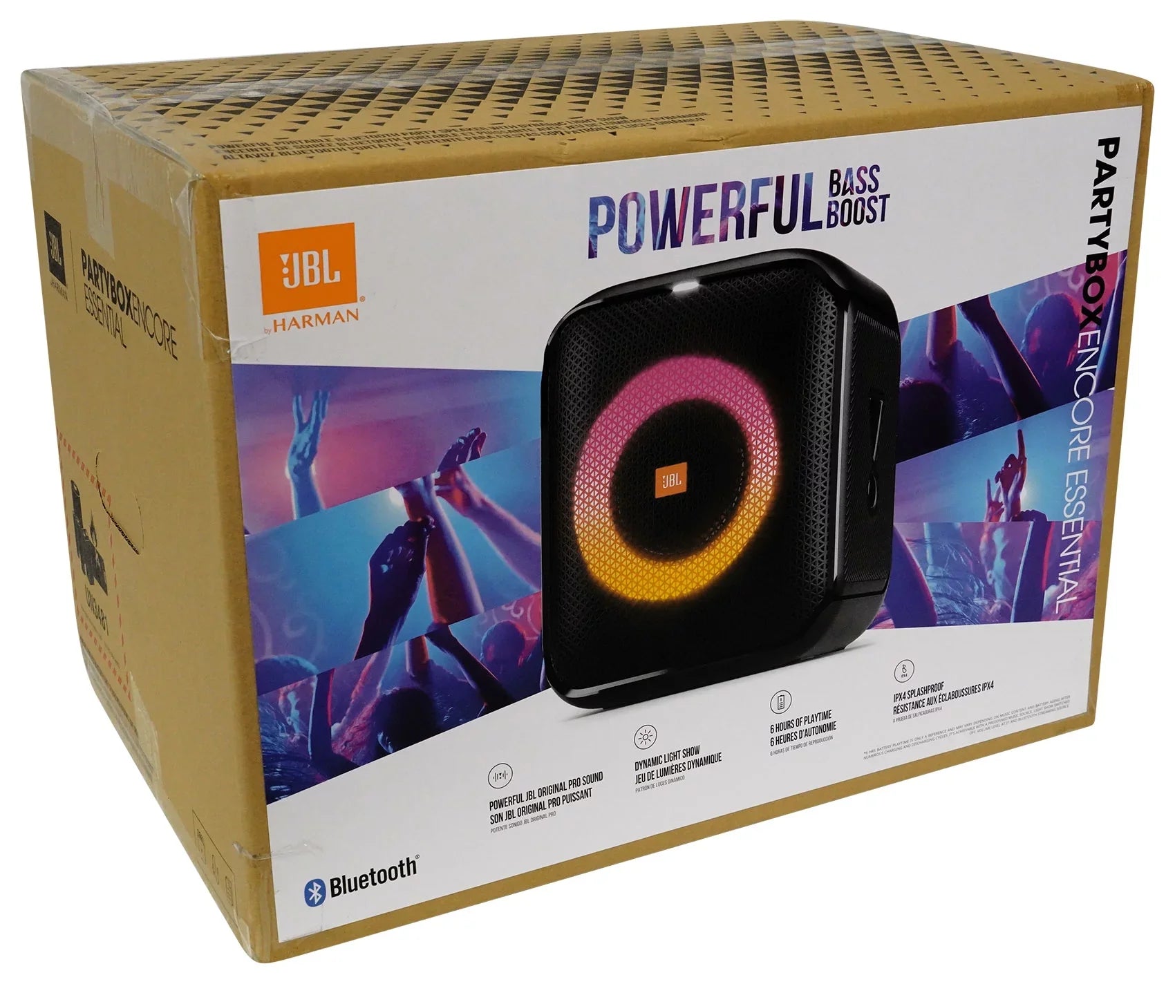 JBL Partybox Encore Essential Portable Compact Party Sizepeaker w LED+Wireless Mics