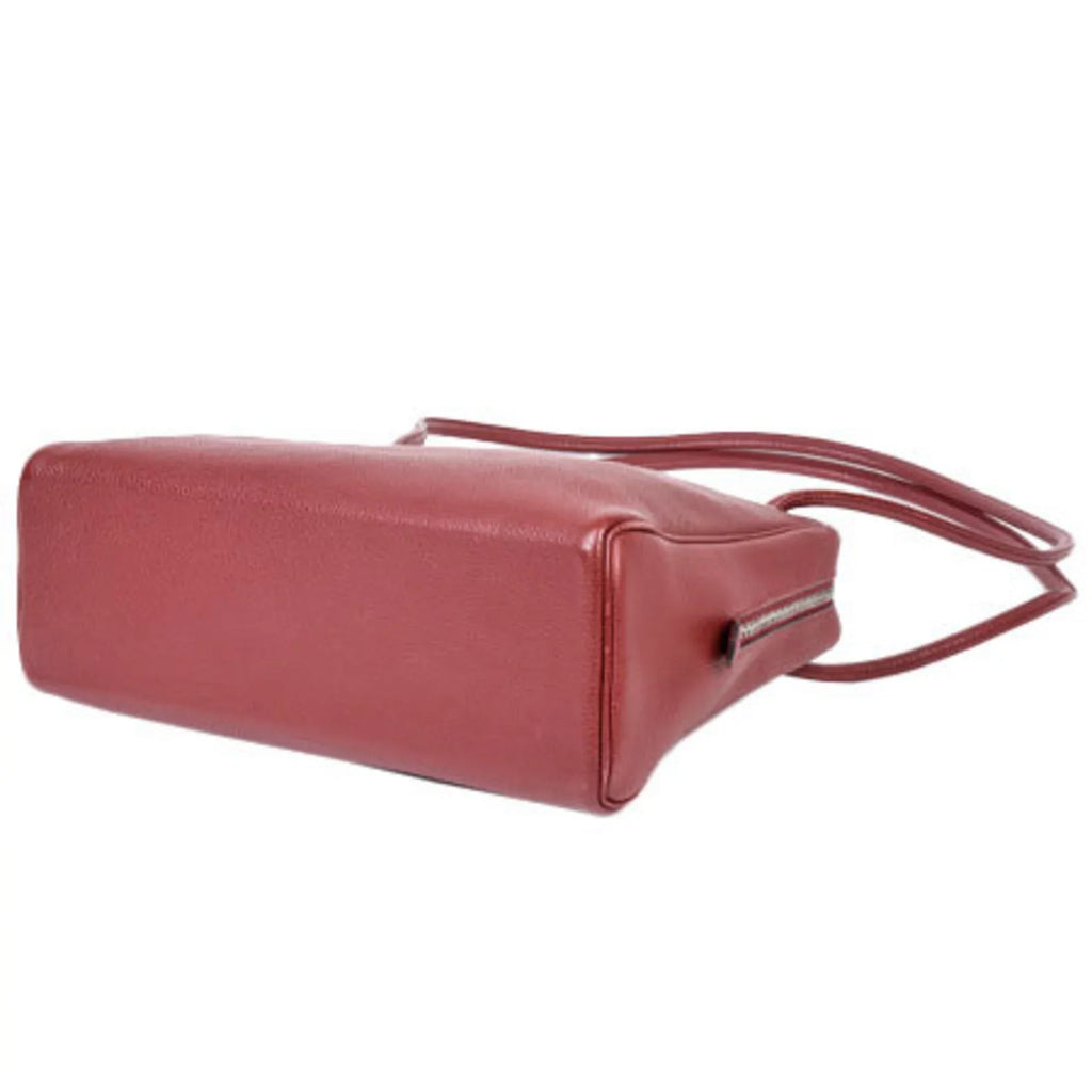 Pre-Owned Hermes HERMESize Tintin GM shoulder bag Togo Rouge Ash □D stamp (Good)