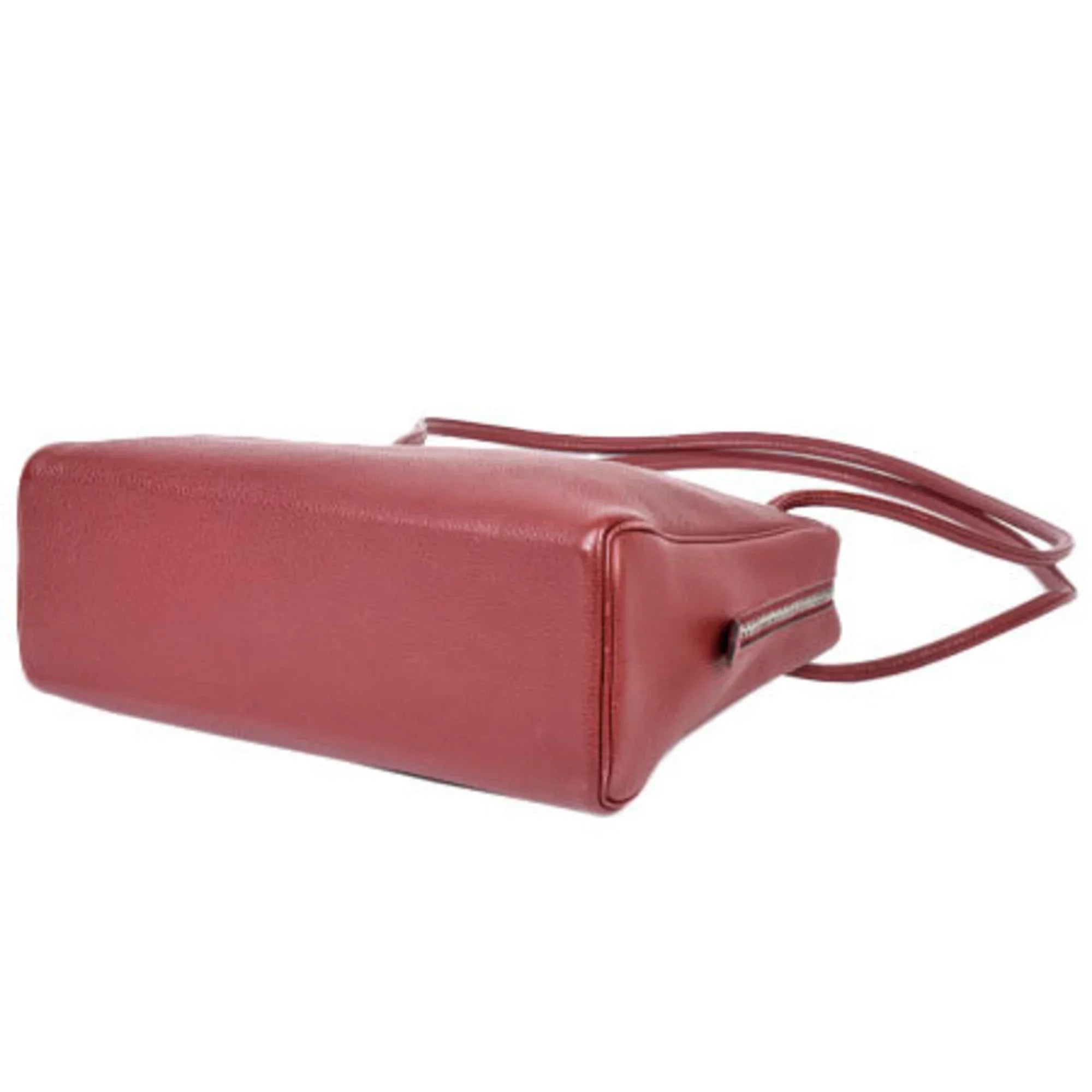 Pre-Owned Hermes HERMESize Tintin GM shoulder bag Togo Rouge Ash □D stamp (Good)