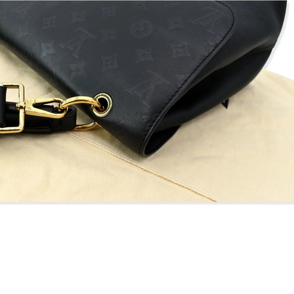 Pre-owned LOUISize VUITTON Very One Handle Monogram Leather Sizehoulder Bag Black