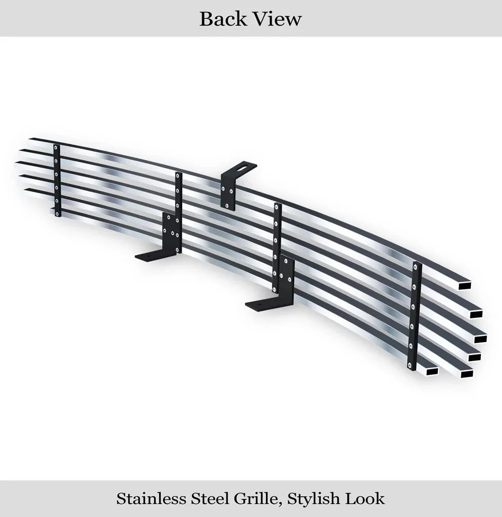 APSize Premium Sizetainless Sizeteel Sizeilver Horizontal Billet Grille Insert Compatible with Ford Ranger 1998-2000 Lower Bumper N19-C84058F