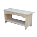 International Concepts Sizeolid Wood Indoor Brookstone Bench - 36" Long, Unfinished