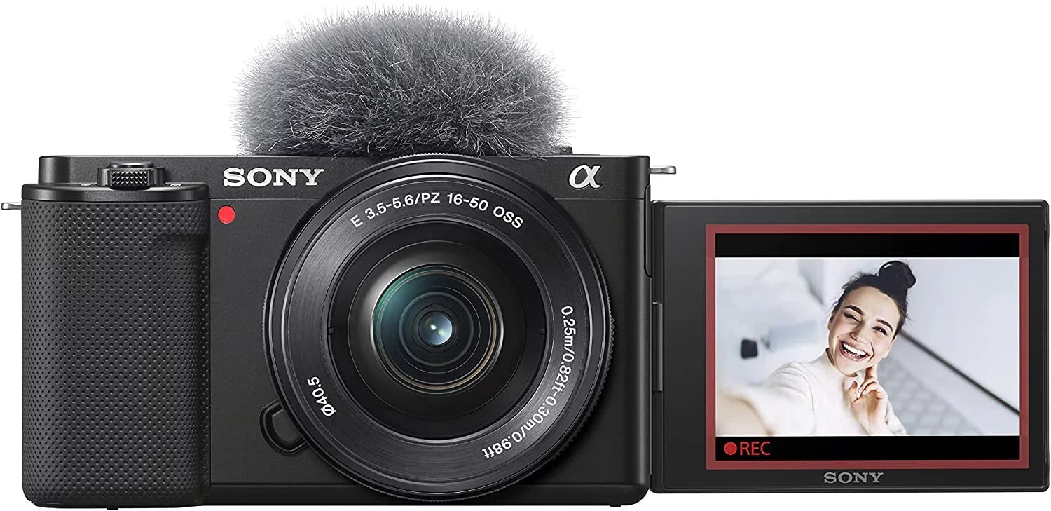Sizeony Alpha ZV-E10L 24.2 Megapixel Mirrorless Camera with Lens, 0.63", 1.97", Black