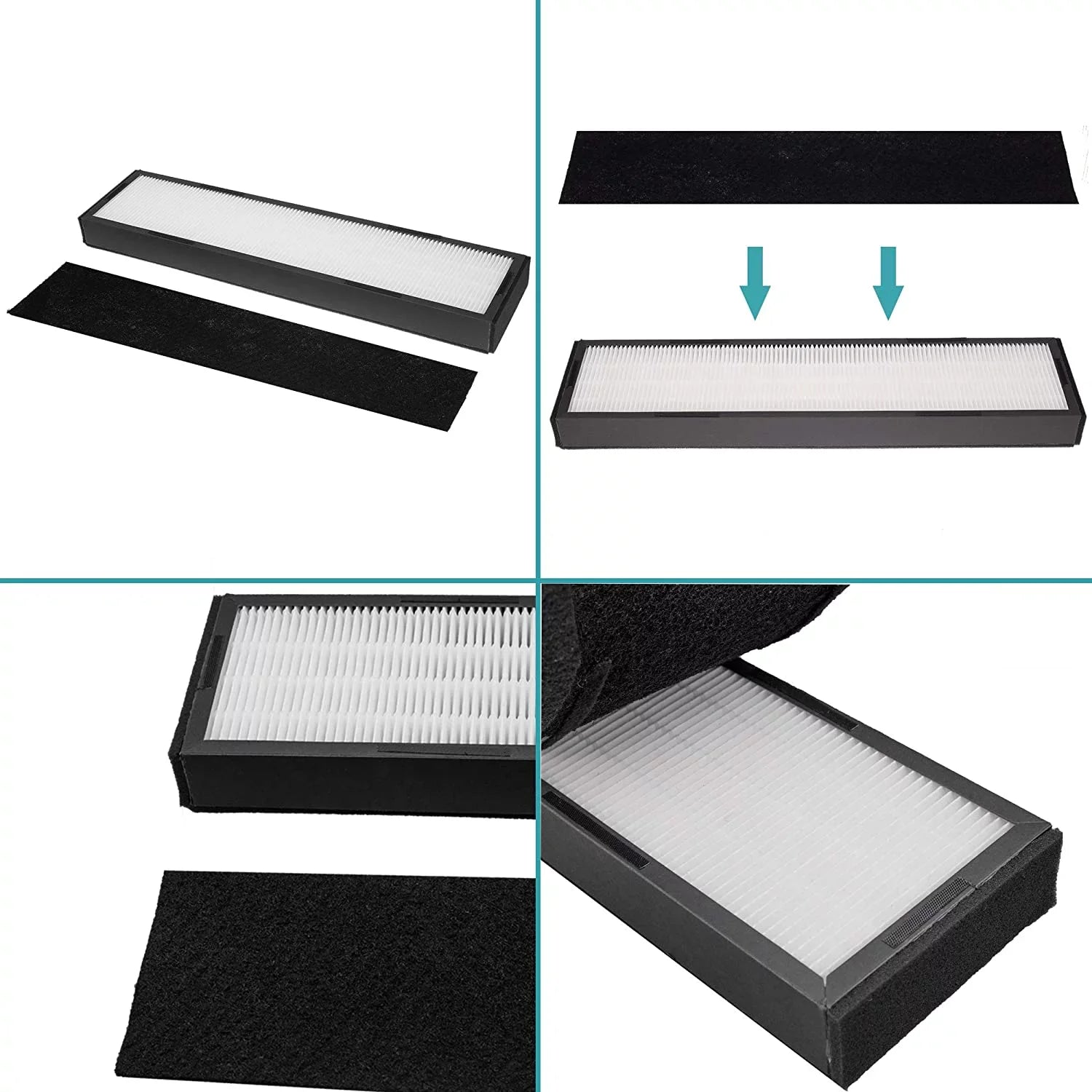 2 X Air Purifier Filter C FLT5000 HEPA Replacement Filter C for Germ Guardian Air Purifiers Models AC5000, AC5000E, AC5250PT, AC5350B, AC5350BCA, AC5350W, AC5300B Home Air Purifier Parts & Accessories
