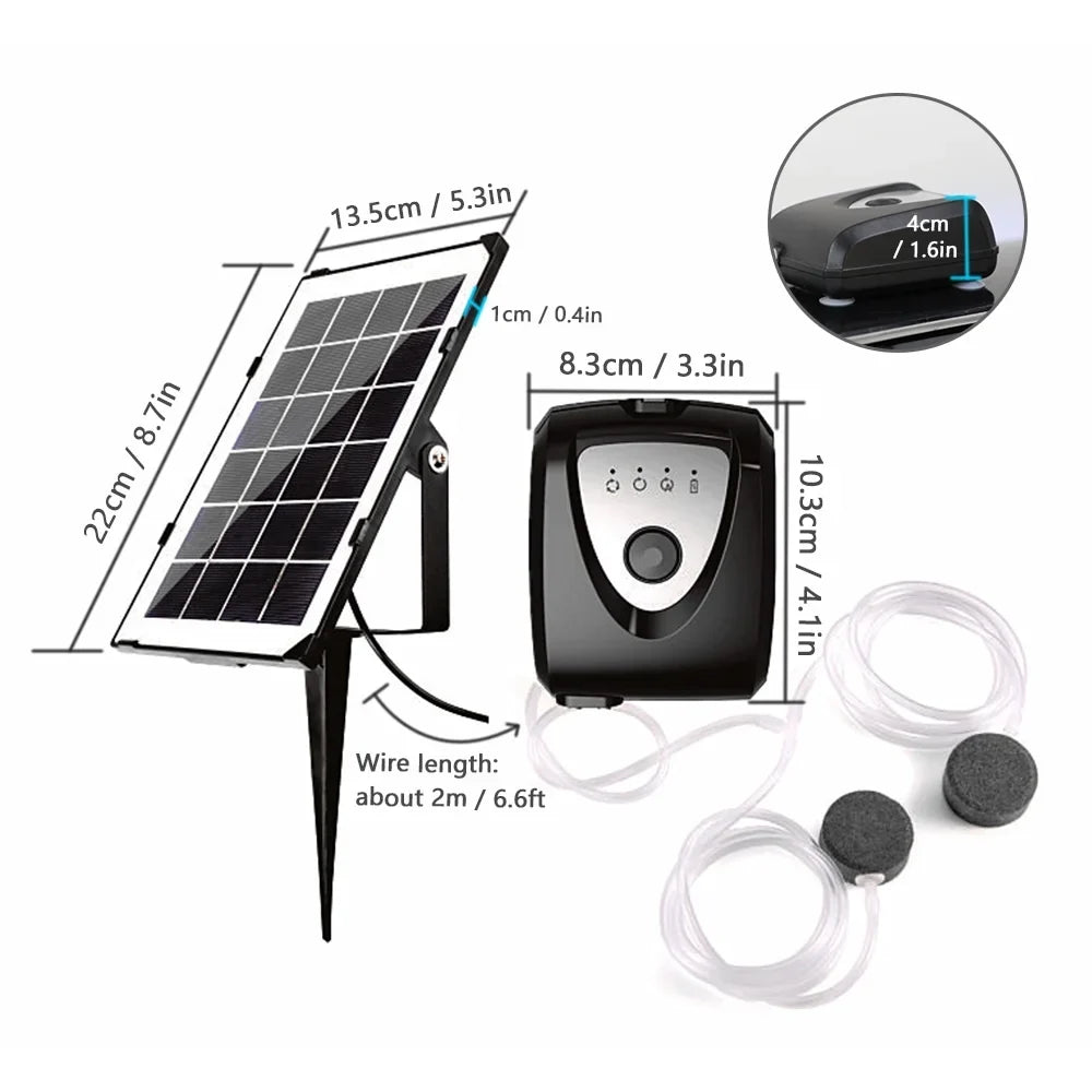 Air Pump,Pump Pump Ponds Pump With Dual Pond Ponds Pools Sizeolar Air Pond Pump 3.5w Sizeolar Dual Pipe Air Bubble Sizetone Air Fish Pump Aerator Fish Ponds Air Pump Huiop