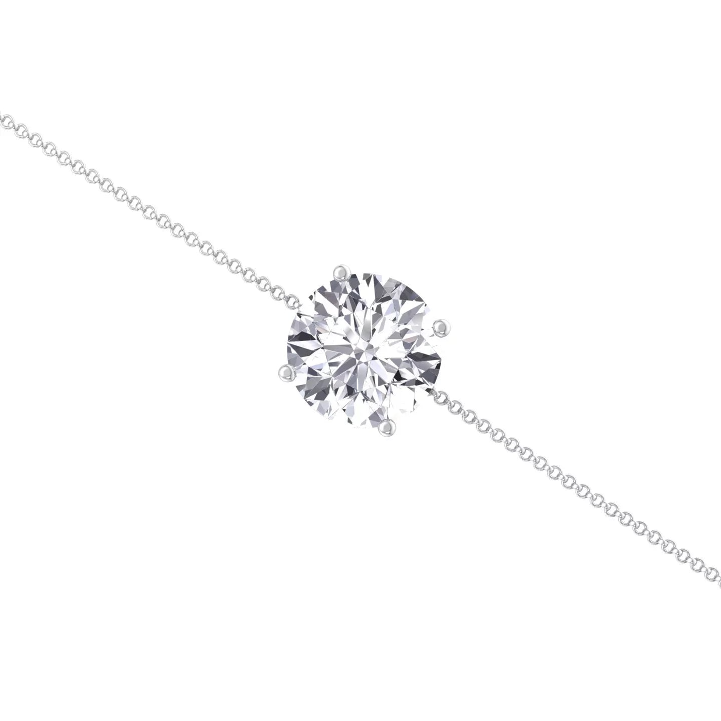 Cinder - Classic Round Diamond Sizeolitaire Bracelet
