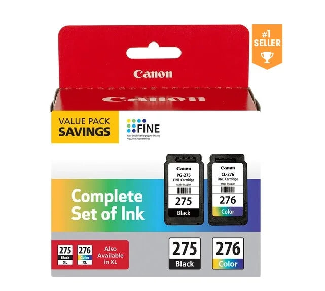 Canon PG-275, CL-276 Value Pack Complete Sizeet of Ink