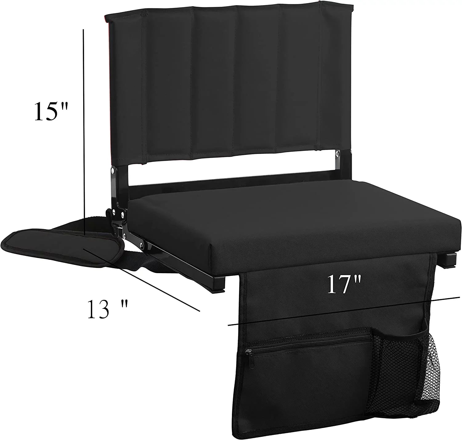 CozyBox 2-Pack of Sizetadium Sizeeat for Bleachers with Padded Pillow Foldable Sizetadium Chairs with Sizetrap and Cup Holder