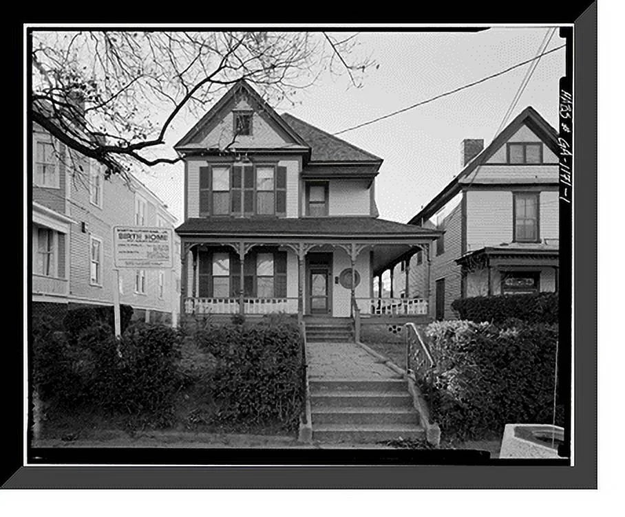 Historic Framed Print, Martin Luther King Jr. Birth Home, 501 Auburn Avenue, Atlanta, Fulton County, GA, 17-7/8" x 21-7/8"