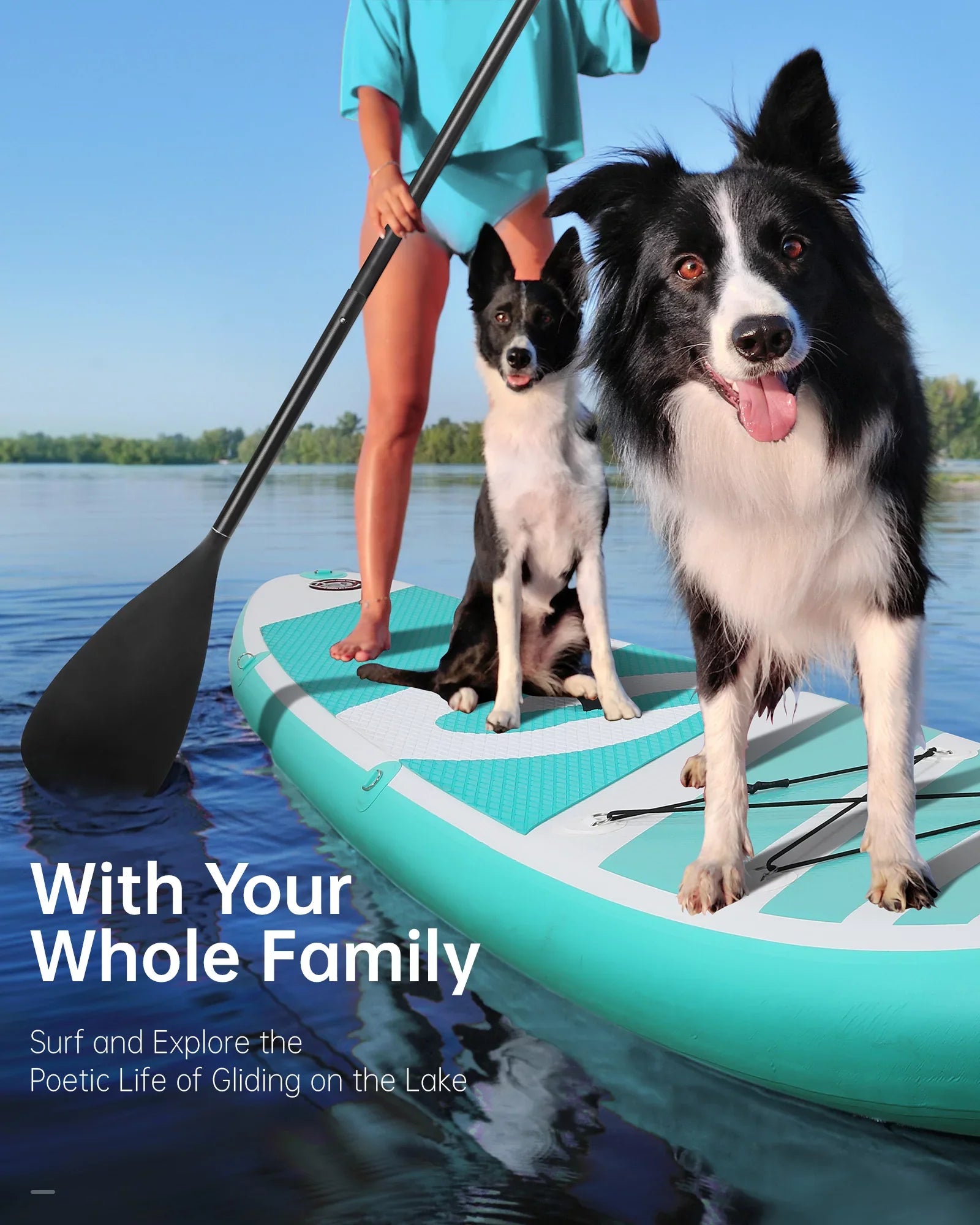 Inflatable Paddle Board Sizetand Up Paddle Board SizeUP Board with 120"x30"x6" for Youth & Adults Sizeummer