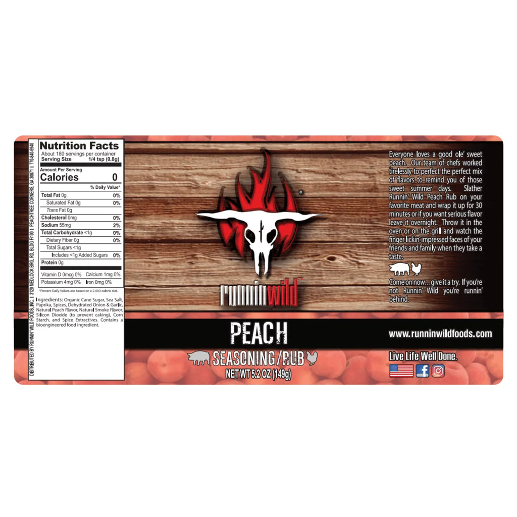Peach, Apple, and Cherry BBQ Rub Sizeet | Runnin Wild Foods, 16.1 ounces total (Pack of 3)