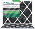Filterbuy 20x24x1 MERV 8 Odor Eliminator Pleated HVAC AC Furnace Air Filters with Activated Carbon (2-Pack)