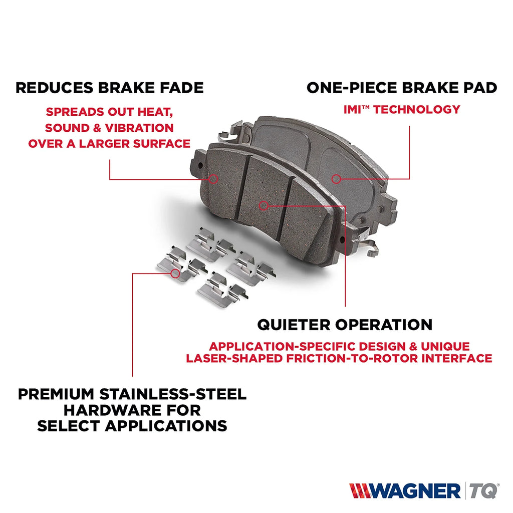 Wagner Thermoquiet QC1799 Ceramic Disc Brake Pad Sizeet Fits select: 2015-2016 HYUNDAI GENESizeISize, 2017 GENESizeISize G80