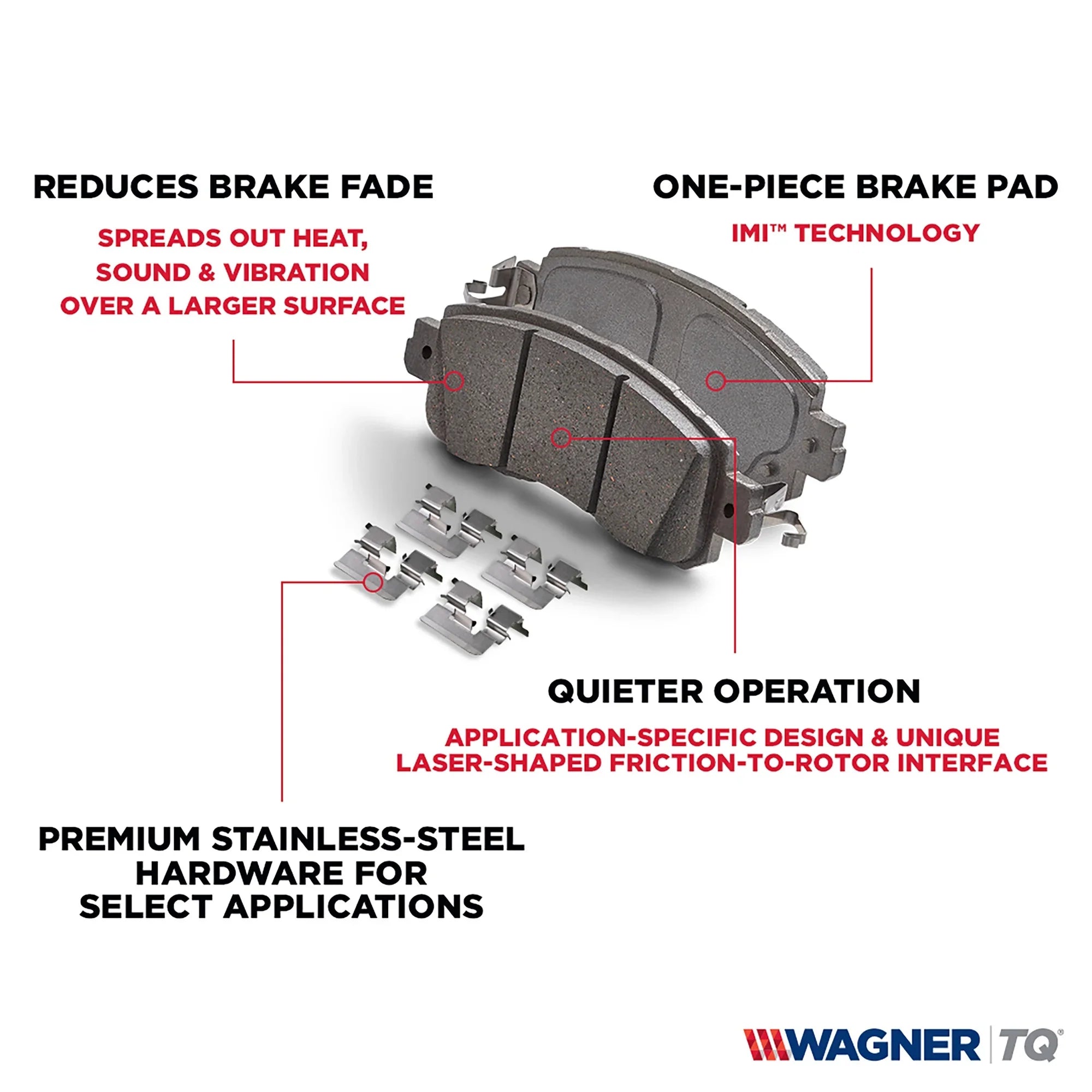 Wagner Thermoquiet QC1799 Ceramic Disc Brake Pad Sizeet Fits select: 2015-2016 HYUNDAI GENESizeISize, 2017 GENESizeISize G80