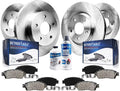 Detroit Axle - Brake Kit for 2013-2019 Ford Fusion, 2013-2016 Lincoln MKZ Replacement 2013 2014 2015 2016 Brakes Rotor and Ceramic Brake Pads : 11.81" Front and 11.89" Rear Rotors