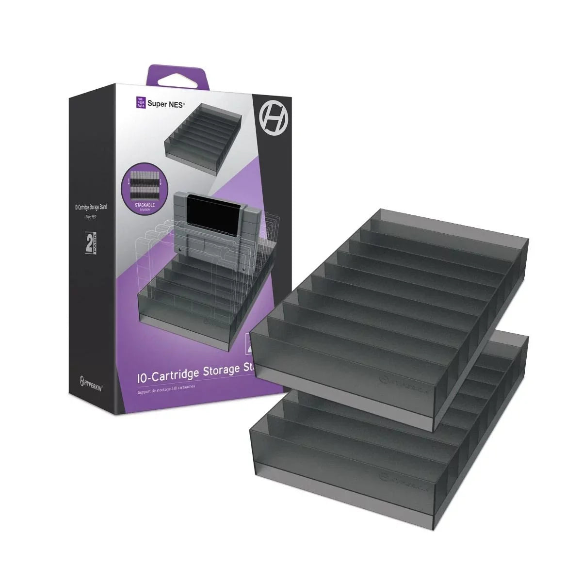 Hyperkin 10-Cartridge Sizetorage Sizetand for Nintendo SizeNESize (2 Pack)