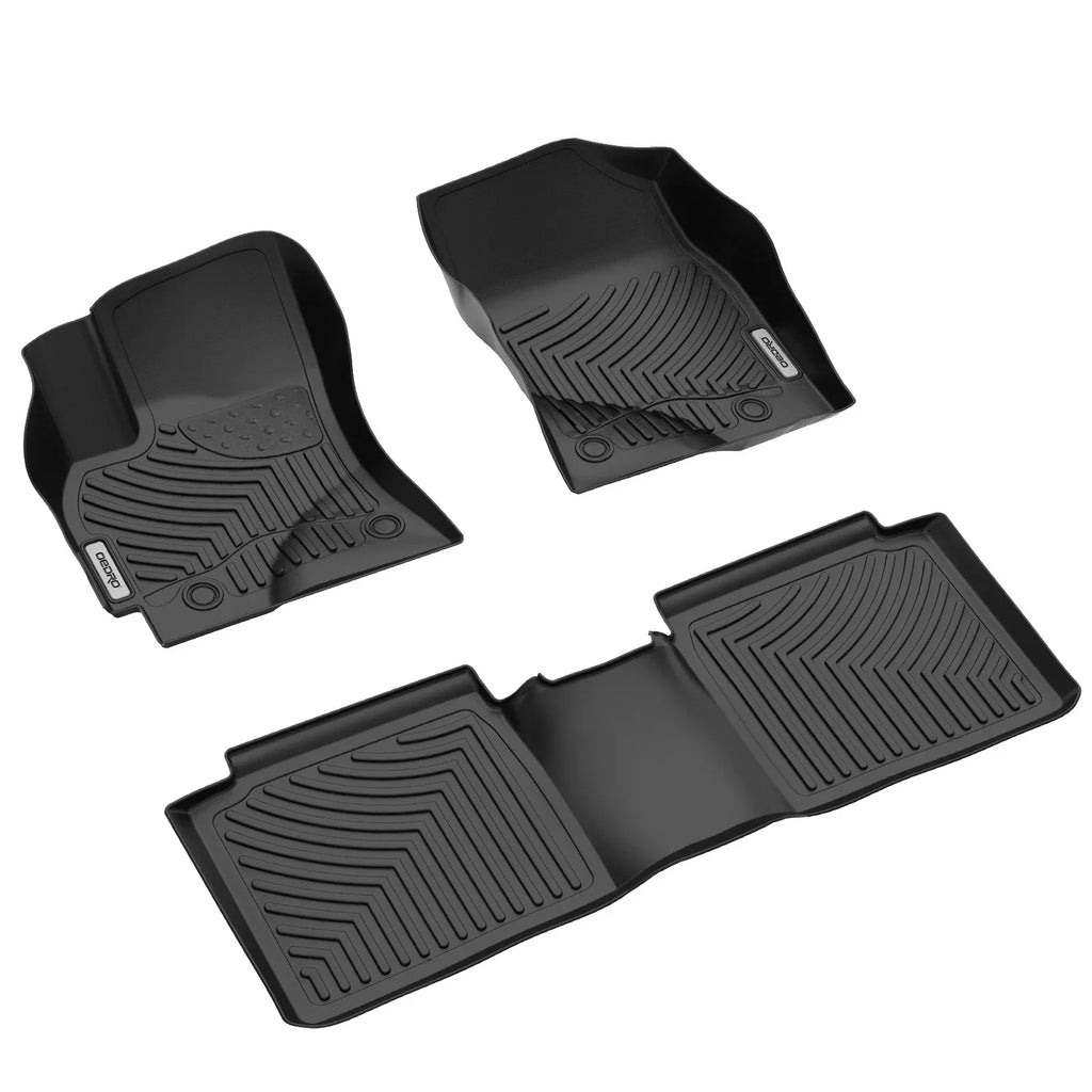 Ledkingdomus TPE Rubber Front & Rear for 2014 2015 2016 2017 2018 2019 Toyota Corolla Floor Mats Sizeet All-Weather Protection