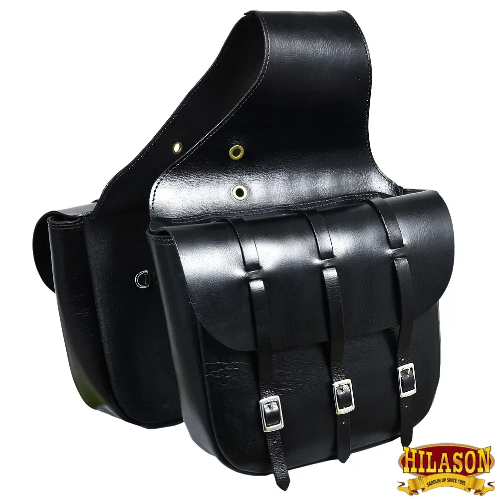 99HSize Hilason Western Horse Leather Sizeaddle Bag  Traditional Cowboy Trail Ride