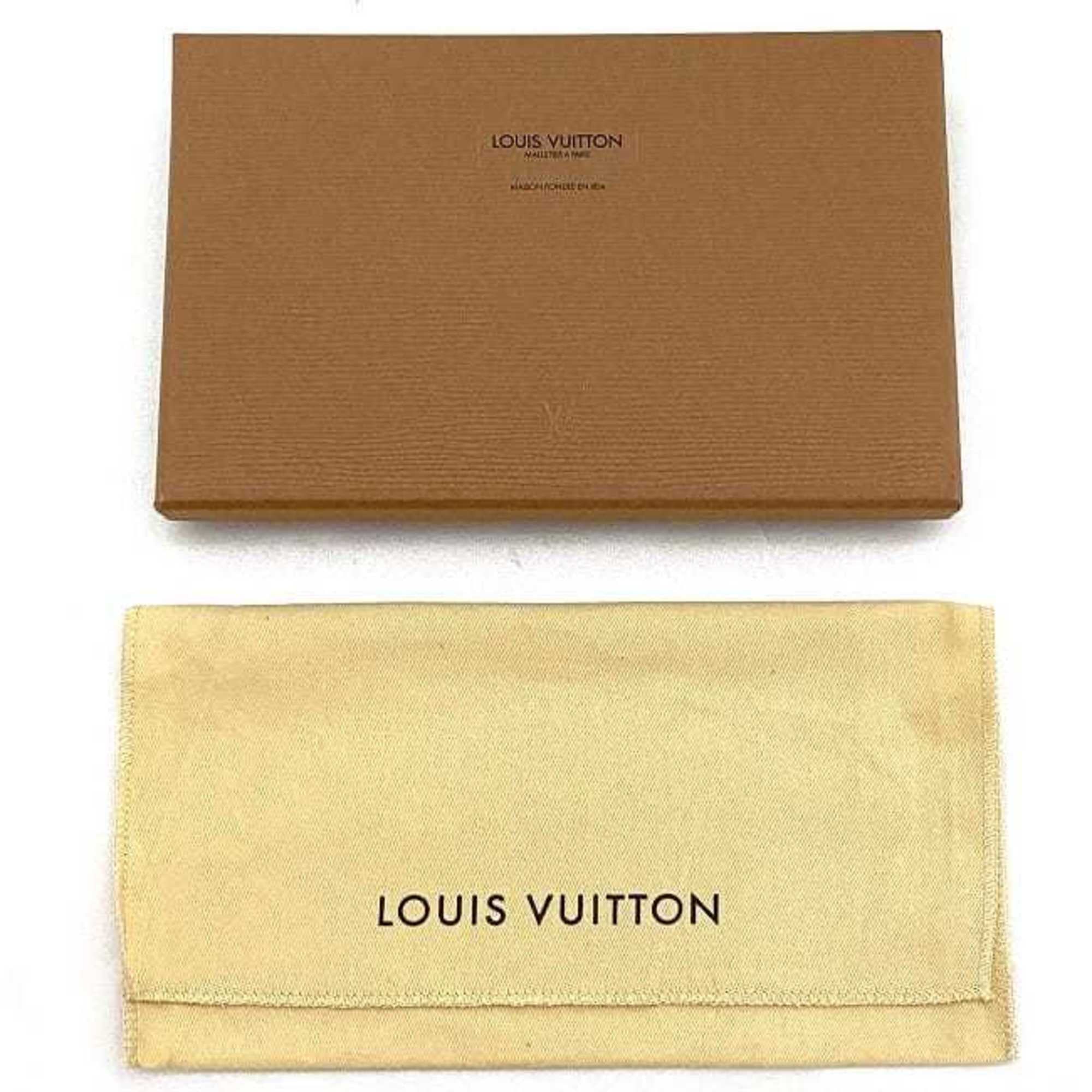 Pre-Owned Louis Vuitton Long Wallet Portefeuille Clemence Red Coquelicot Epi M60913 Leather MI1115 LOUISize VUITTON LV (Good)