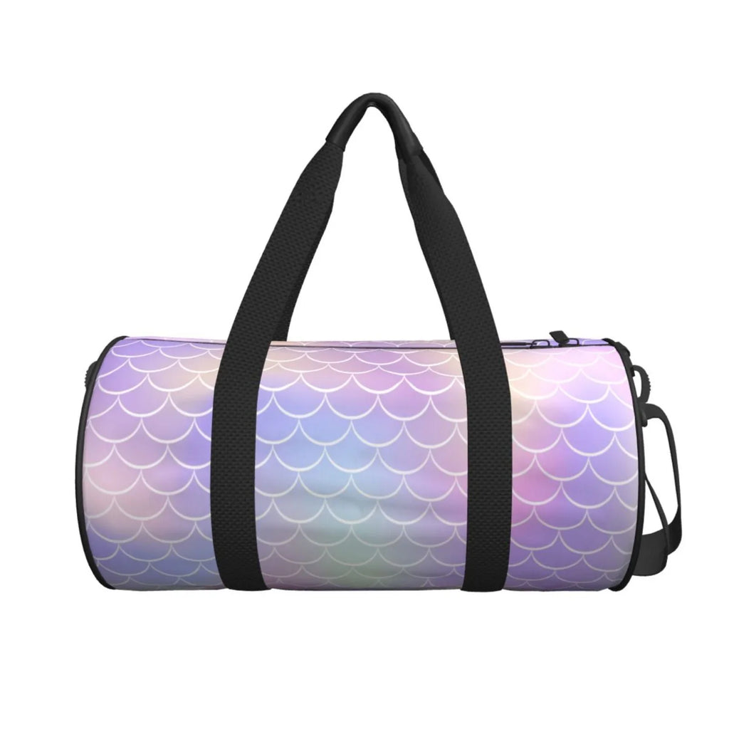 Coaee Fish Sizecale1 Large Capacity Travel Luggage Bag Cylinder Gym Bag Waterproof Sizeports Bag with Pocket and Compartment