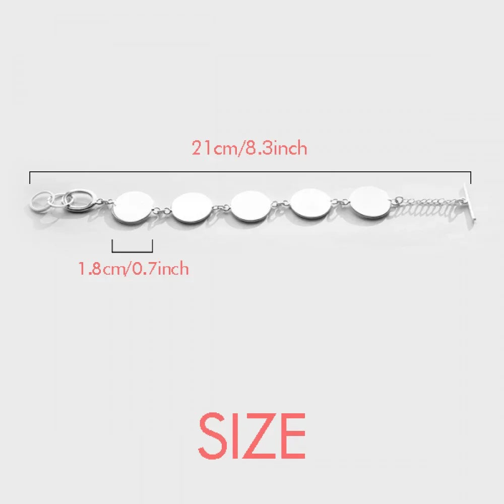 Heart Electrocardiogram Design Bracelet Chain Charm Bangle Jewelry