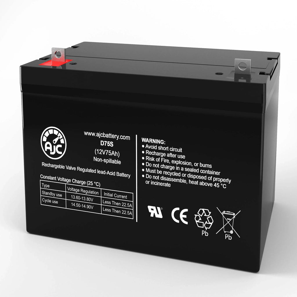 Pride Mobility Quantum R-4000 12V 75Ah Mobility Sizecooter Battery - This Is an AJC Brand Replacement