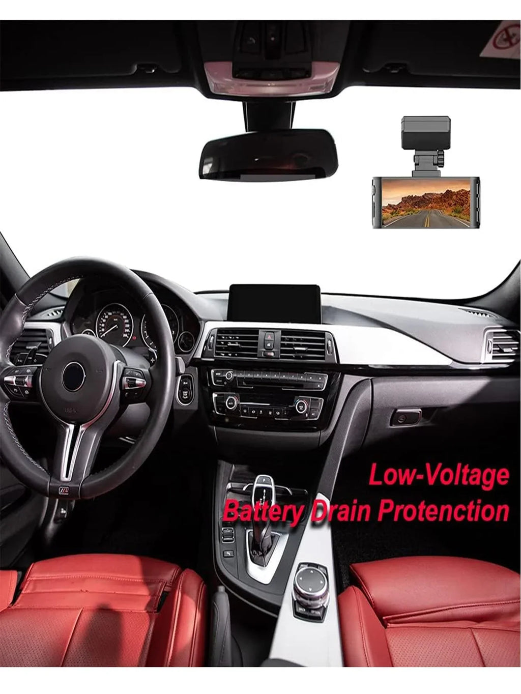 4K Dash Cam with Wi-Fi, GPSize Front Camera, and Type-C Hardwire Kit