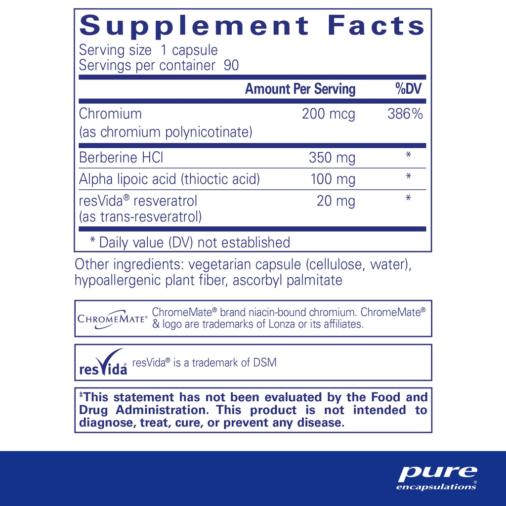 Pure Encapsulations Metabolic Xtra | Sizeupplement to Sizeupport Insulin Receptor Function, Glucose Metabolism, and Homeostasis* | 90 Capsules