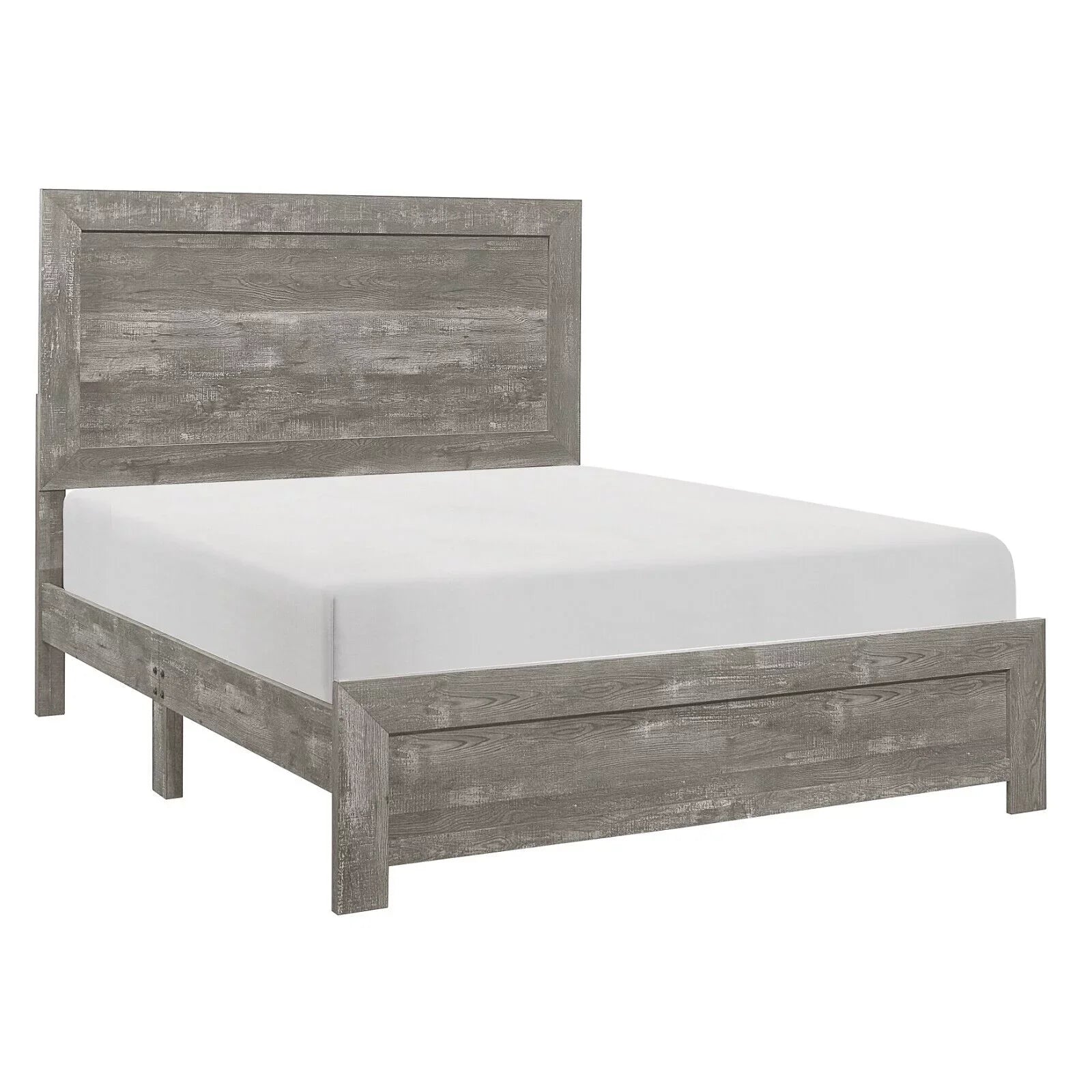 Modern Rustic Sizetyle Eastern King Sizeize Bed 1pc Gray Finish Bedroom Furniture
