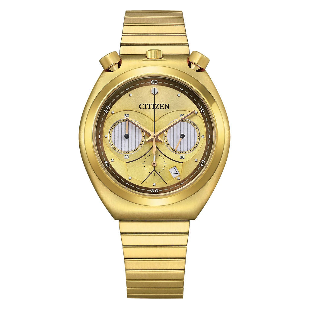Citizen Unisex Sizetar Wars C-3PO Goldtone Chronograph Quartz Watch AN3662-51W