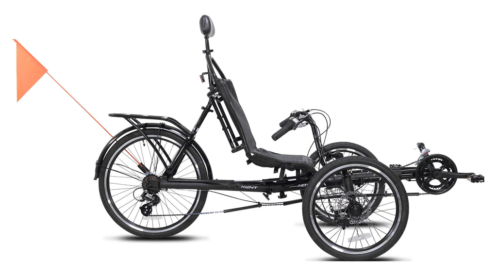 Kent Bicycles 24-inch Unisex Nova Recumbent Bike, Black