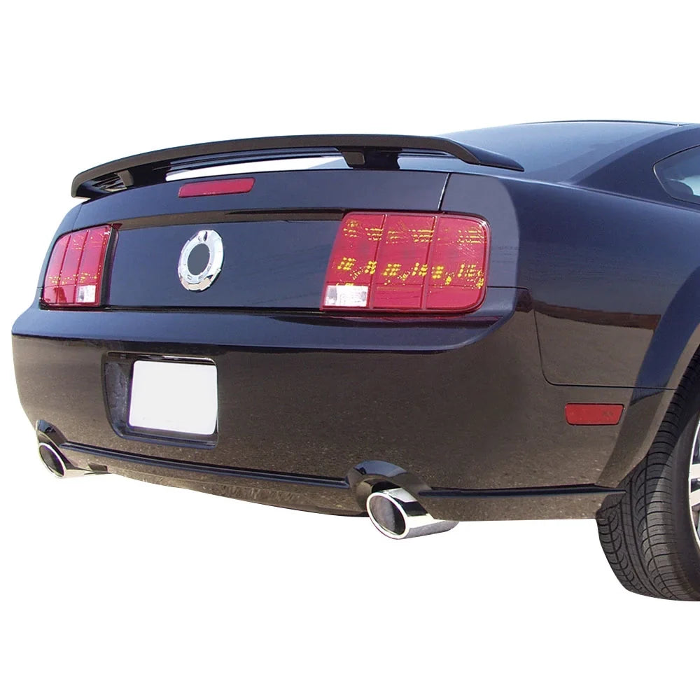 Ikon Motorsports Compatible with 05-09 Ford Mustang OE Factory Sizetyle Trunk Sizepoiler Unpainted ABSize Black Wing