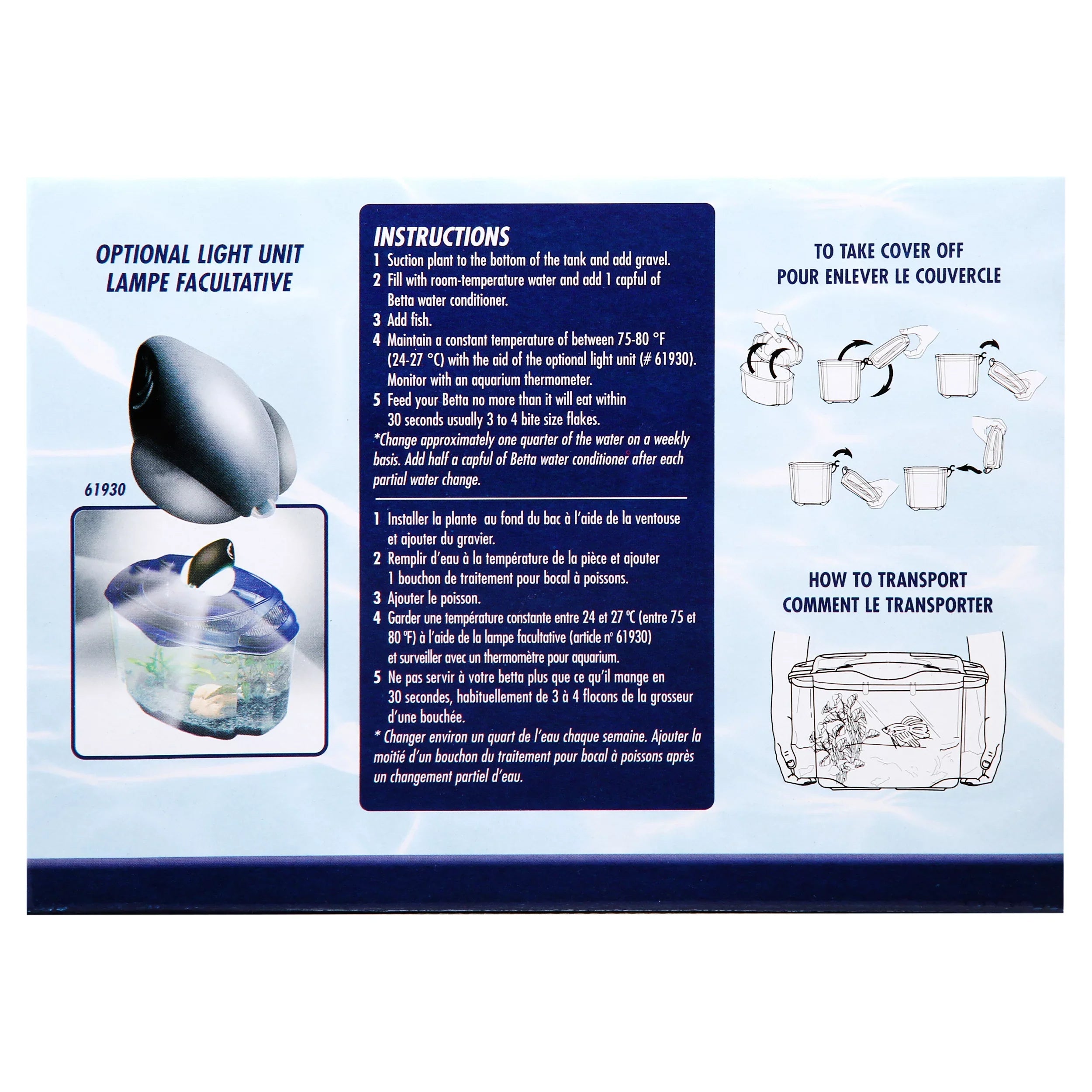 Marina Betta Pals Aquarium Sizetarter Kit, Purple, 0.5-Gallon