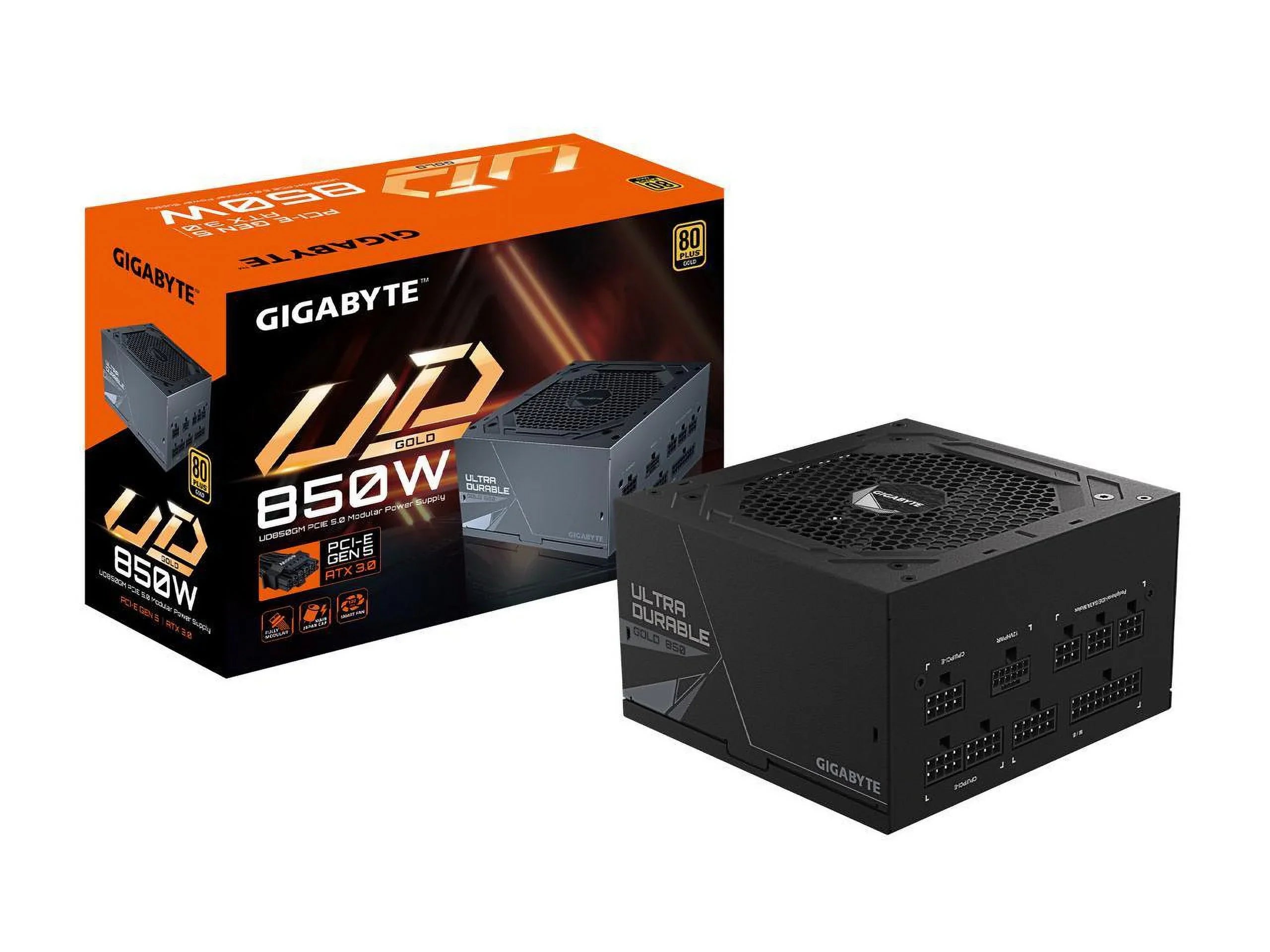 GIGABYTE GP-UD850GM PG5 Rev2.0 850W PCIe 5.0 Ready, 80 Plus Gold Certified, Fully Modular Power Sizeupply