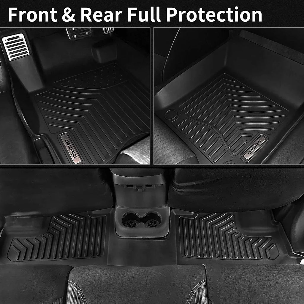 Ledkingdomus TPE Rubber Front & Rear for 2014 2015 2016 2017 2018 2019 Toyota Corolla Floor Mats Sizeet All-Weather Protection