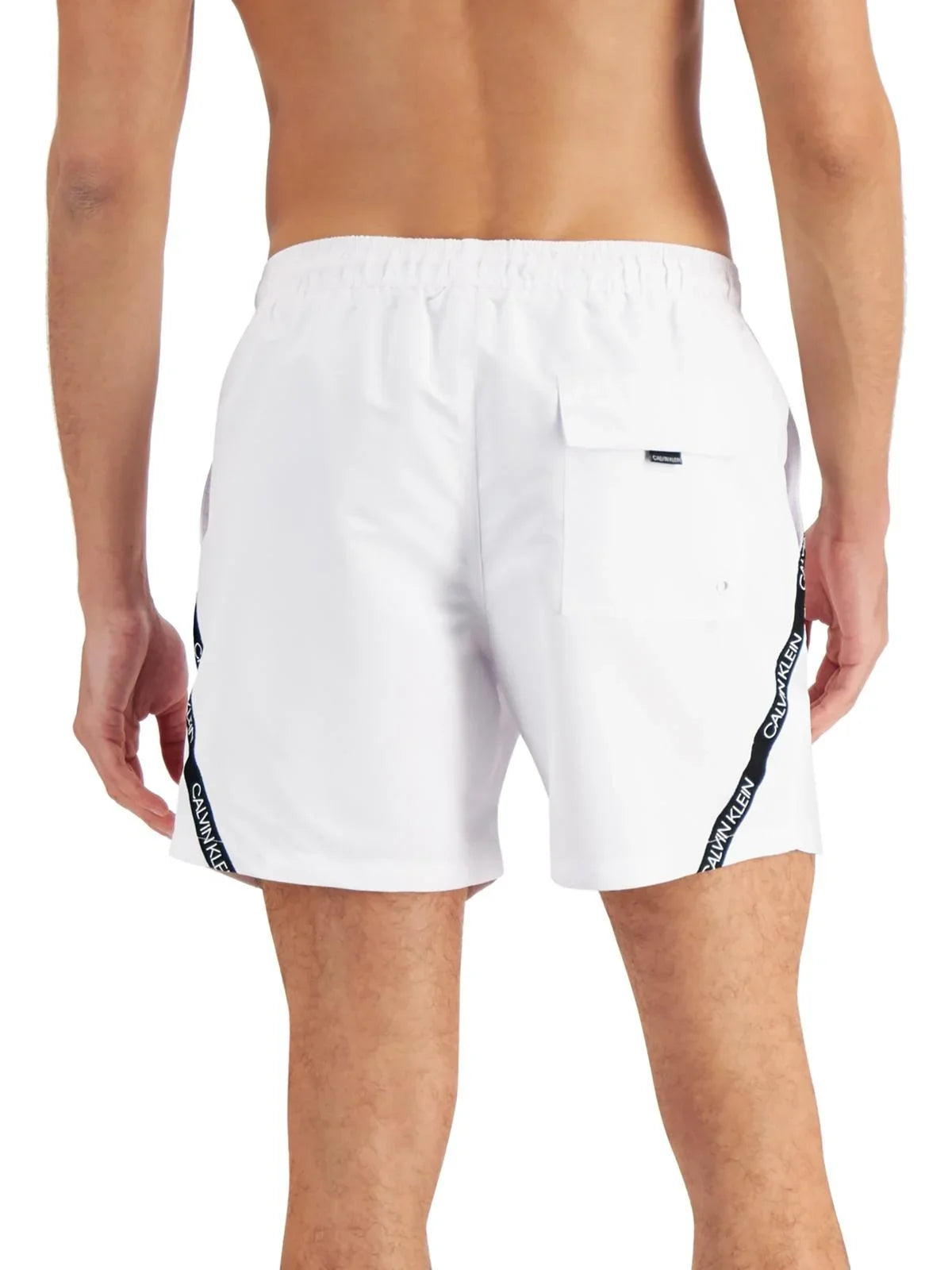 Calvin Klein Mens Pockets Drawstring Sizewim Trunks