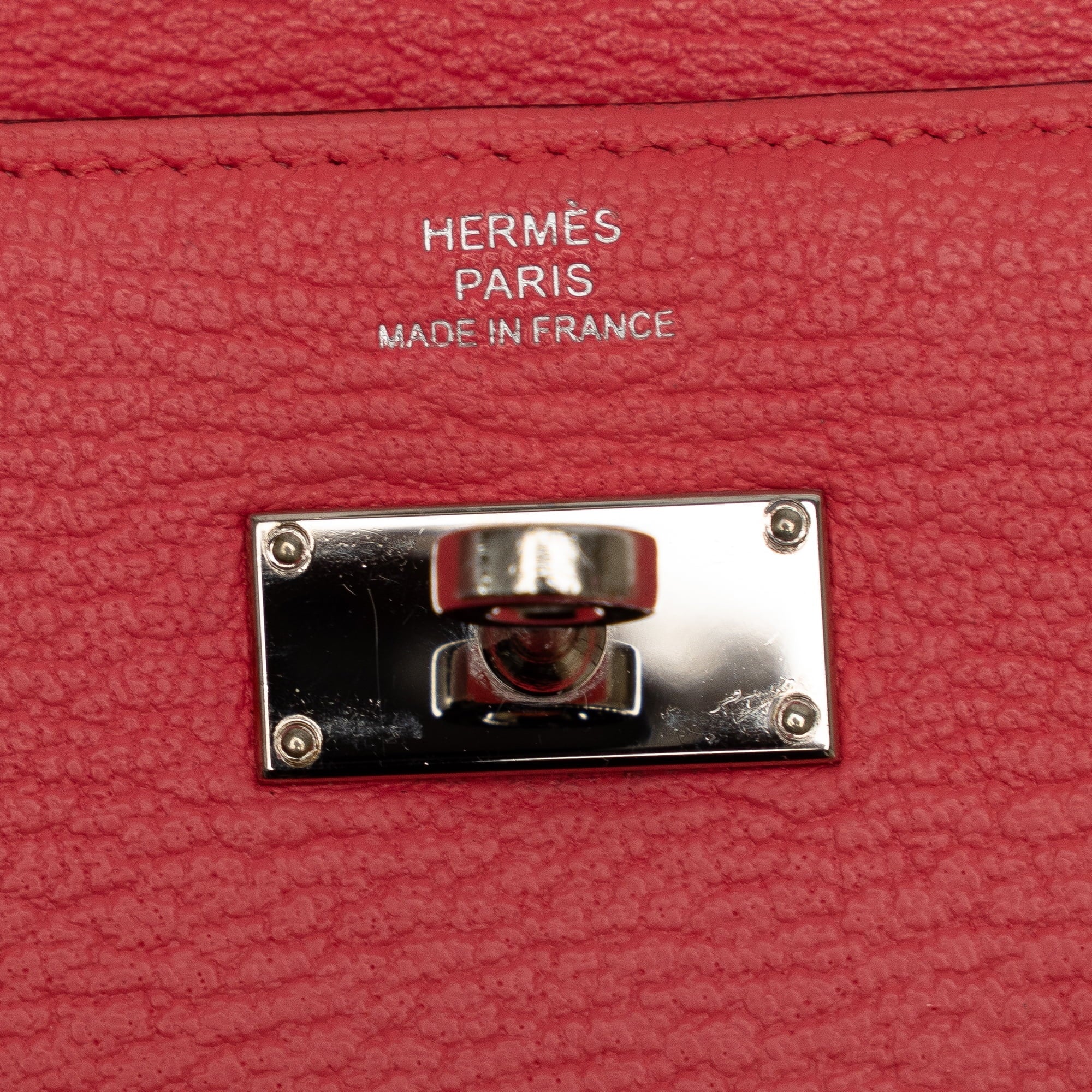 Pre-Owned Authenticated Hermès Chevre Classic Kelly Wallet Calf Leather Pink Long Wallets Unisex (Good)