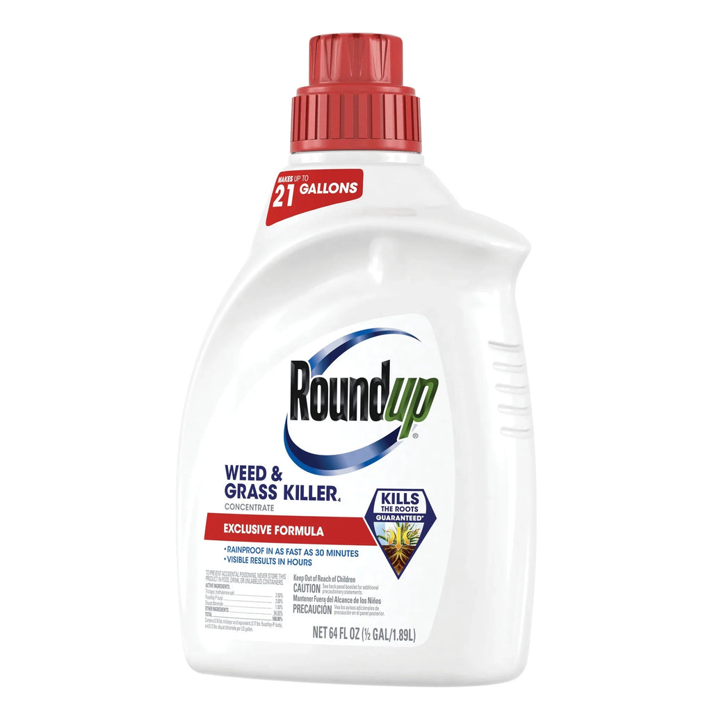 Roundup Weed & Grass Killer₄ Concentrate, Use in Flower Beds and Other Areas of Your Yard, 64 fl.oz.