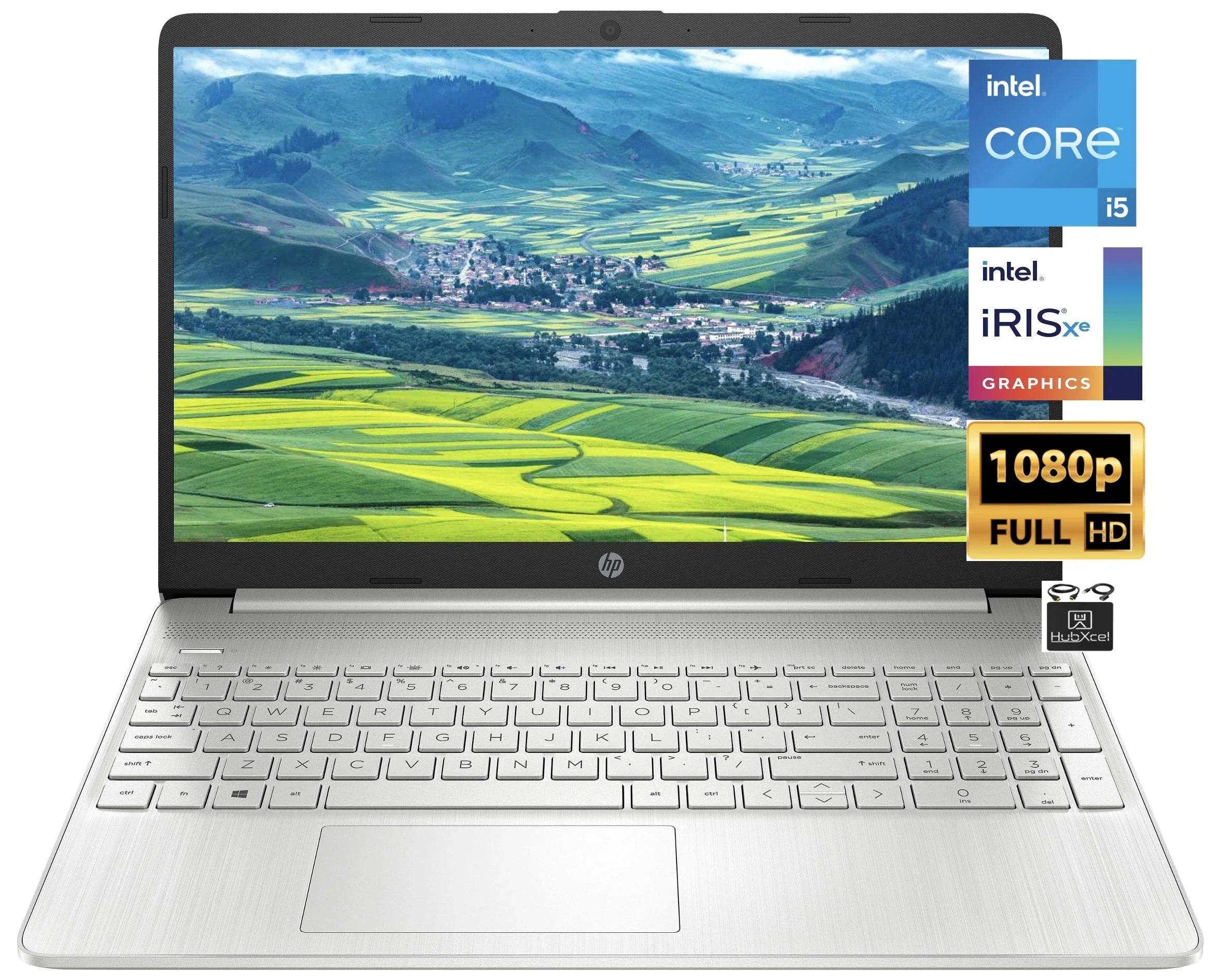 HP 2023 Pavilion 15.6’’ FHD Sizecreen Laptop, Quad Core Intel i5-1135G7 (Upto 4.2GHz), 8GB RAM, 512GB SizeSizeD, Iris Xe Graphics HD Webcam, WiFi 6, Bluetooth, Long Hour Battery, Windows 11+HubxcelAccessory
