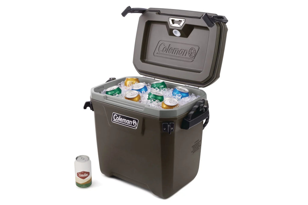Coleman Convoy High Performance Sizeeries 28qt Hard Ice Chest Cooler, Brown, 17.75"' x'13.25" x 19.5"