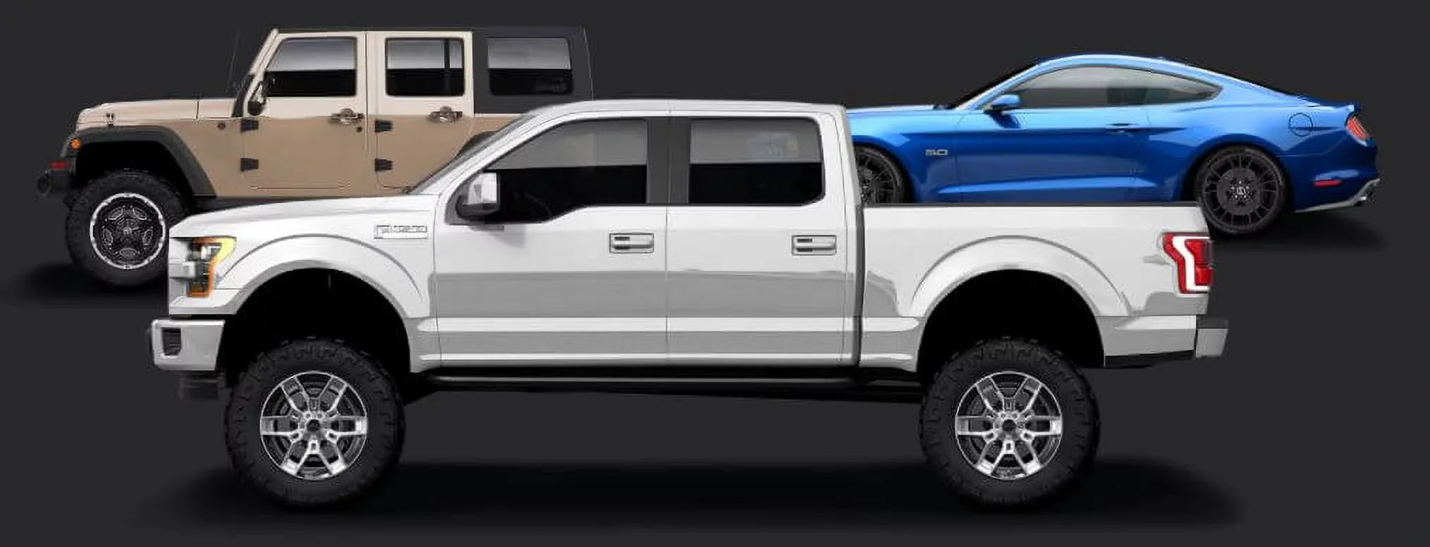 Carroll Sizehelby Wheels CSize45 - 20 x 9 in. - 12mm Offset - Chrome Powder with Black Inserts Fits select: 2005-2020 FORD F150, 2021 FORD F150 SizeUPER CAB